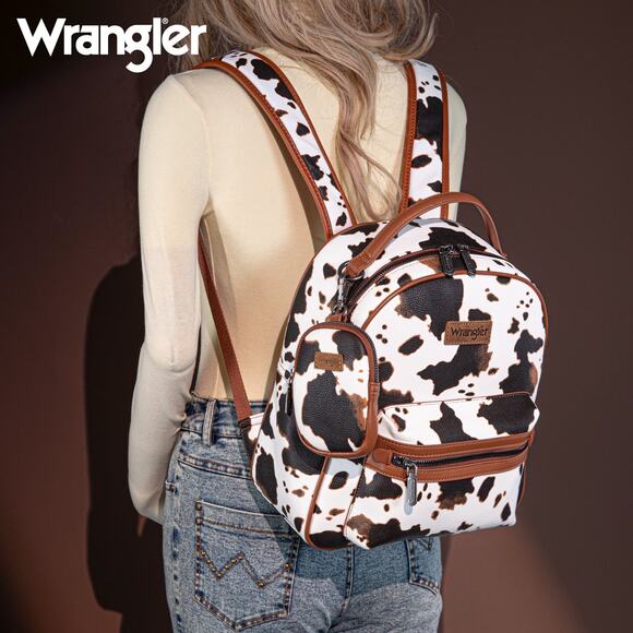 Wrangler Brown Cow Print Backpack w/ Coin Pouch *NEW in Package* main image 5